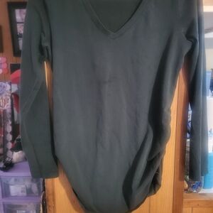 Old Navy Black V-Neck Long Sleeve Bodysuit